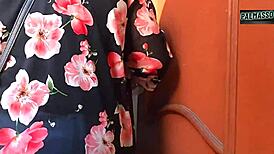 young guy chases mature street whore pays debts for hasty bent over fuck pov