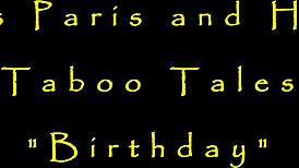 ms paris shares her taboo birthday tales with shaved pussy upskirt and pierced nipple creampie