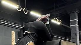 Intense daily crossfit workout session