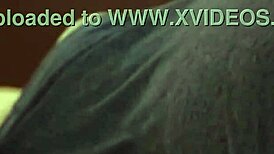 Real couple shares intimate sex in jeans black bra panties