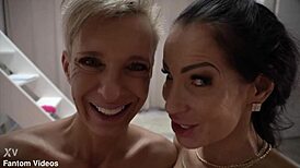 two horny milfs share my thick cum in intense hardcore fuck full video