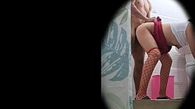 cheating girlfriend gets spied fucking hard in bathroom after wild party