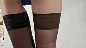 teen elza kom brunette redhead pigtails feet domination strapon footjob choking deepthroat bdsm slave