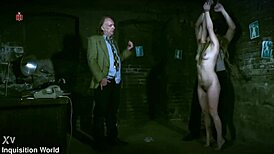 bound cute dreadgirl interrogated hard in prison smokes cigarette!