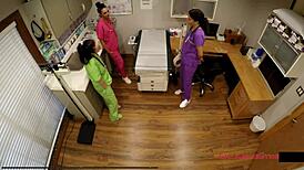 Angelica Cruz Lenna Lux Reina Lactate in Latex Nurse Fetish