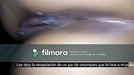 Pounding my putita deep with creampie during her period in round two