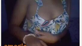 busty teen reveals her huge boobs on webcam show