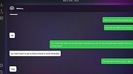 blonde melissa's small tits get dirtier in this twisted text game ending four