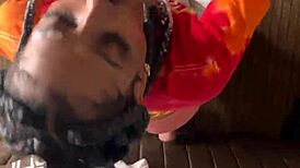 young ebony teen deepthroats massive bbc monster cock sucking