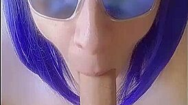 I deepthroat mature mommy's 8 inch uncut cock and swallow every drop