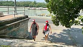 Grannies take monster cocks in wild public anal orgy destruction