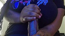 boyfriend rams huge black cock into plump bbw tits