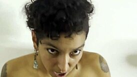 hey these two wet pussy girls blindfold their friend lick double play make him beg suffer threesome fun