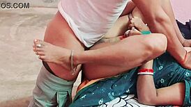 Skinny Indian Virgin's Boyfriend Fingers Her Gaping Asshole and Big Clit