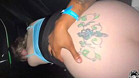 busty canadian cougar sloppy deepthroat backseat car florida spring break public outdoor