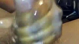 teasing massive black cock in public bathroom stall