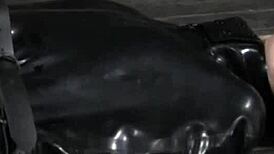 Garage slut gets her wet pussy licked then punished hard