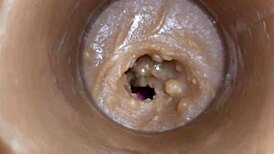 extreme closeup huge sperm injection floods pussy toy cam!!