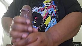 boyfriend rams huge black cock into plump bbw tits