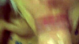 Vilja's skinny sub gags on cock in rough sloppy pov deepthroat choke