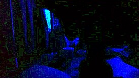 in the blue room she sucks ebony cock deep and hard