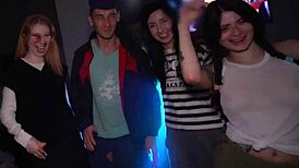 busty college babes at party fuck wildly then swallow huge loads of cum