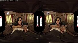 Ultra hot sorceress Katrina Jade rides cock in VR cosplay fuck