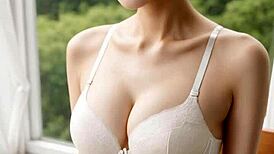 cute kawaii japanese models tease barefoot in panties