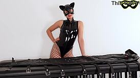 imagine women ruling femdom world goddess punishes bound slave in heels cage face sitting