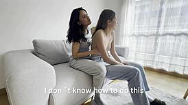 Neighbor's Hot Adult Stepdaughter Sensual Lesbian Scissoring Orgasm