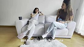 Neighbor's Hot Adult Stepdaughter Sensual Lesbian Scissoring Orgasm