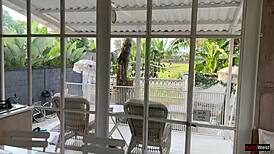 prank snake catcher girl with huge cock blowjob outdoor cumshot