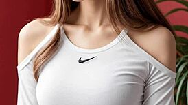 cute kawaii japanese models tease barefoot in panties