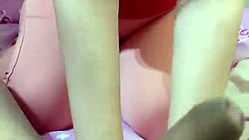 POV Wife's Close-Up Groin Massage Turns into Sexy Handjob Enlargement