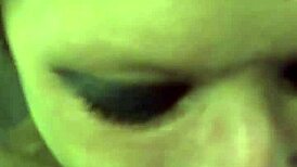 Vilja's skinny sub gags on cock in rough sloppy pov deepthroat choke