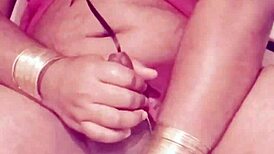 Sexy Shemale Jerks in Tight Dress!