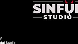 young slut luna lynx moans riding anal cock doggystyle then gapes shaved asshole ss010