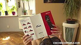 Blonde milf feels lustful joy trying hardcore sex blowjob handjob on new sofa