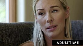 Stunning nurse Laney Grey licks grieving Bunny Madison's pussy to passionate orgasm