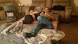 Bigjoefuckalot rips clothes fucks horny curvy stepsis wet shaved pussy cowgirl