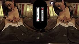 Ultra hot sorceress Katrina Jade rides cock in VR cosplay fuck