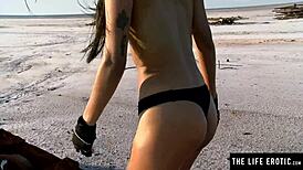 Perfect hispanic teen fingers pussy hard orgasms in desert heels 🔥😈