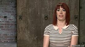 she's a brunette lesbian slave getting WHIPPED hard and hogtied for punishment