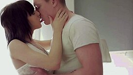 Hung stud pounds curly teen's tight pussy doggystyle