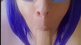 I deepthroat mature mommy's 8 inch uncut cock and swallow every drop