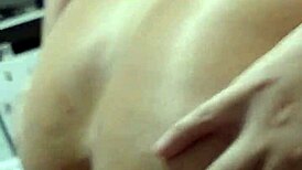 Married redhead video calls lover as husband strokes watching her tits