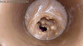 extreme closeup huge sperm injection floods pussy toy cam!!