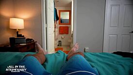 Horny bikini stepmom milf jerks monster cock till cum blast on vacation