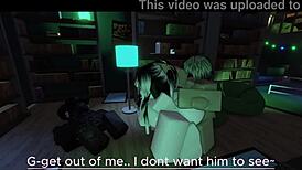 robbin' her boyfriend for this slutty roblox fan's pussy?