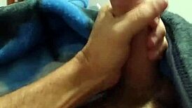 Married redhead video calls lover as husband strokes watching her tits